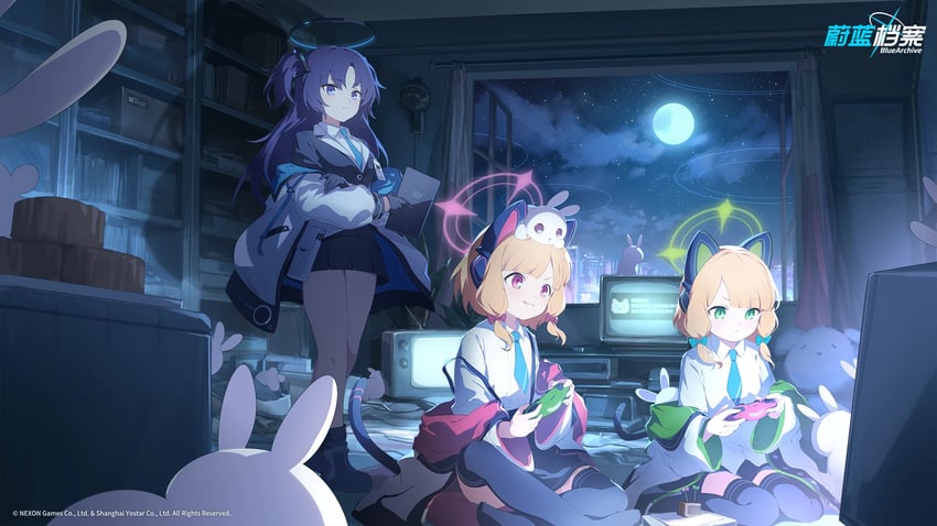 yuuka, momoi, and midori (blue archive) drawn by jell_(jell_y_fish)
