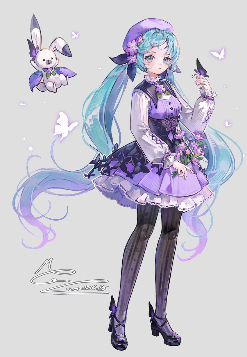 hatsune miku and rabbit yukine (vocaloid) drawn by memory_mie