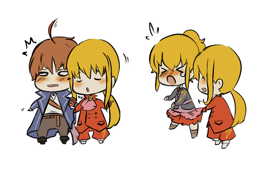 ushiromiya jessica, ushiromiya lion, and willard h. wright (umineko no naku koro ni) drawn by ai-wa