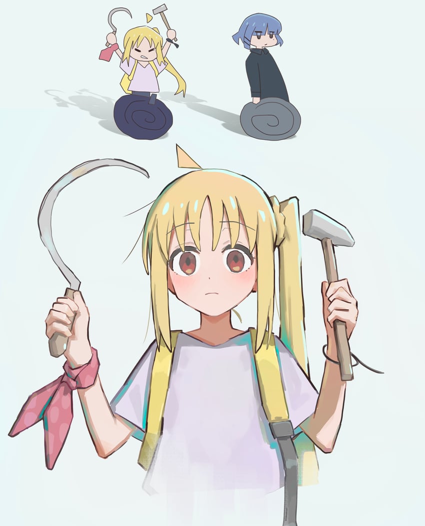 ijichi nijika and yamada ryo (bocchi the rock!) drawn by kenharu