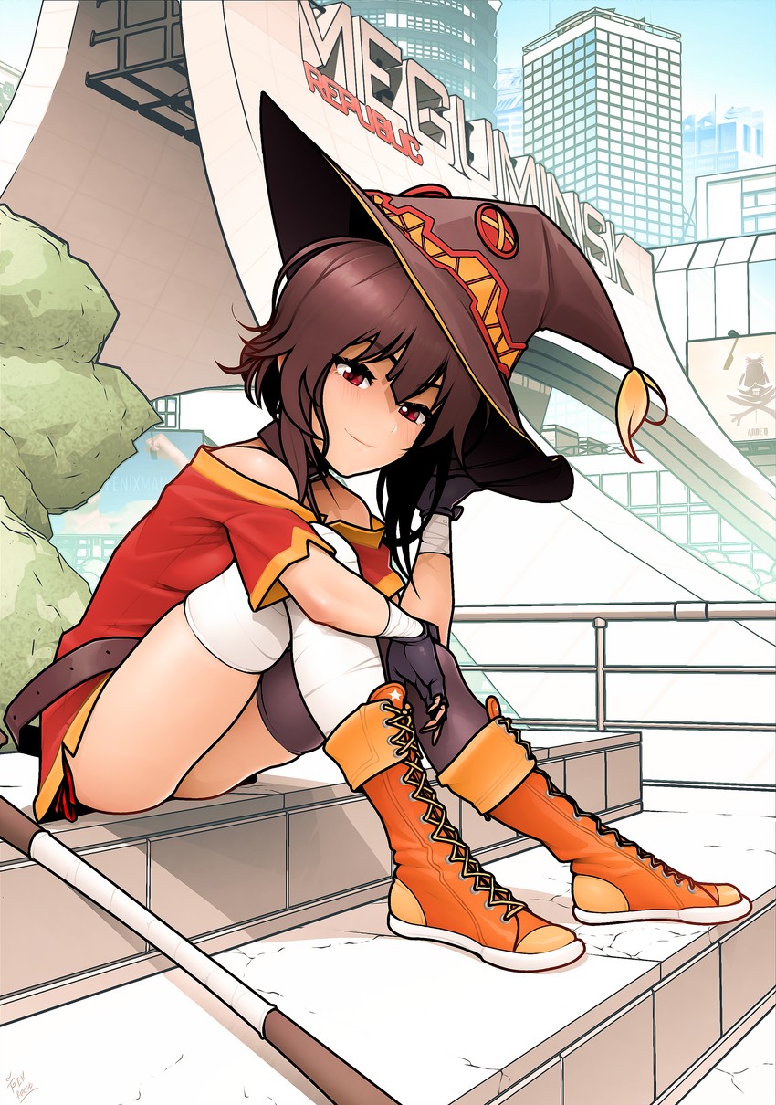 megumin (kono subarashii sekai ni shukufuku wo!) drawn by fenixman12