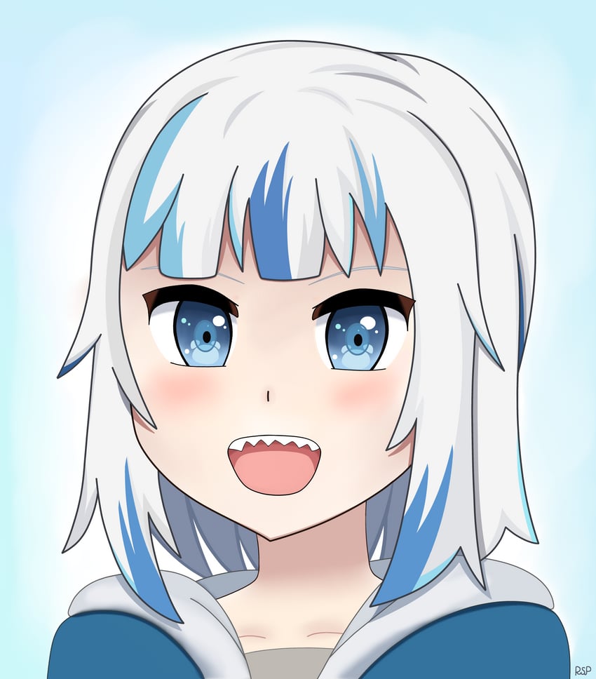 gawr gura (hololive and 1 more) drawn by rsp
