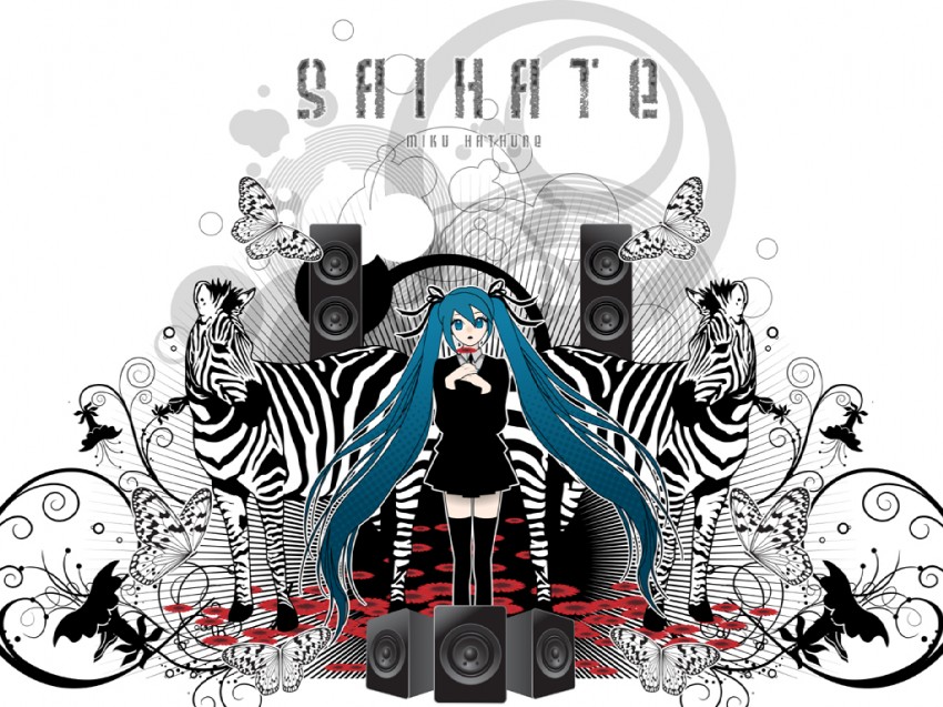 hatsune miku (vocaloid and 1 more) drawn by shinobu_(snboo)