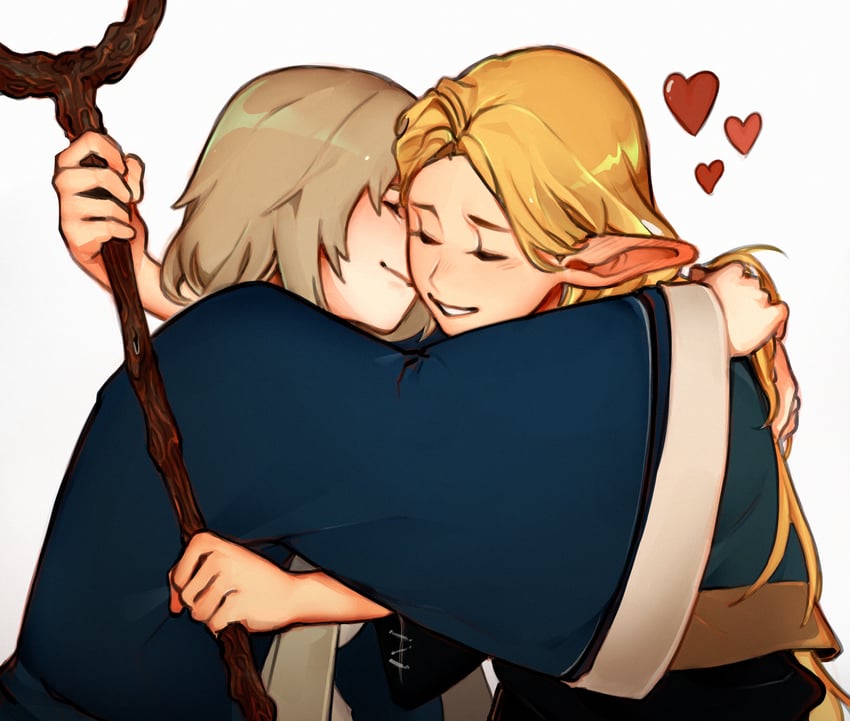 marcille donato and falin touden (dungeon meshi) drawn by xivahtune