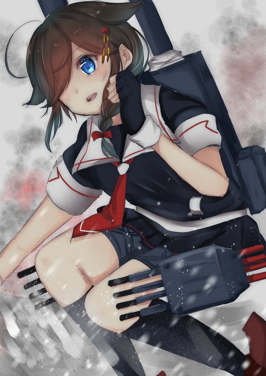 shigure and shigure kai ni (kantai collection) drawn by kazama_gorou