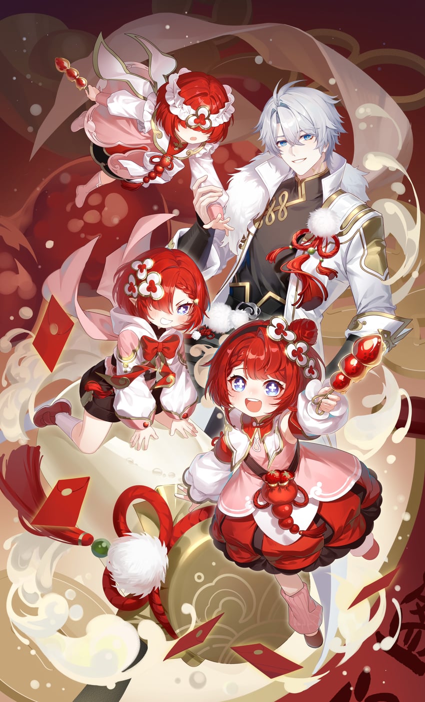 phainon, tribbie, trianne, and trinnon (honkai and 1 more) drawn by o8622