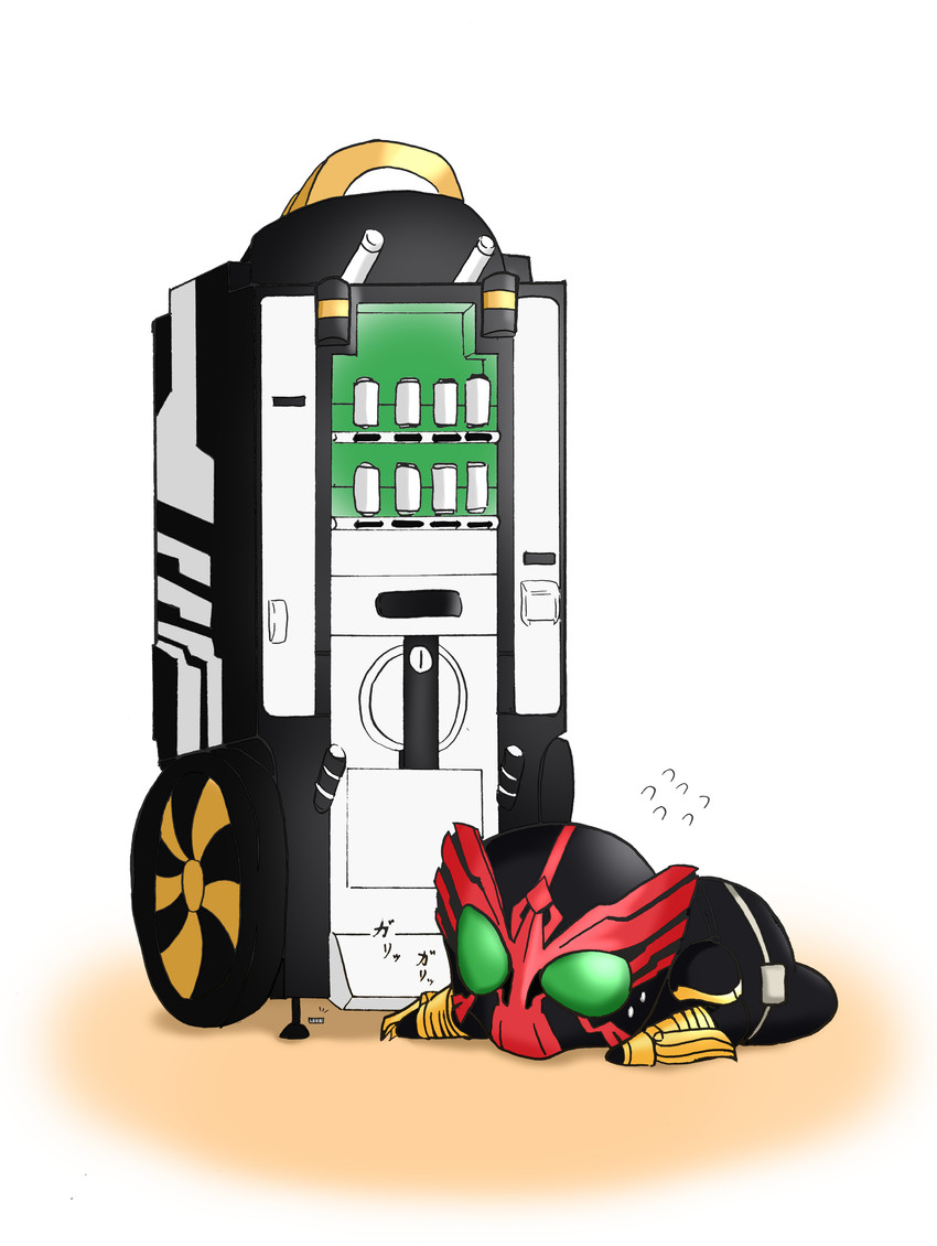 kamen rider ooo and ridevendor (kamen rider and 1 more) drawn by aozaku_(hatake_no_niku)