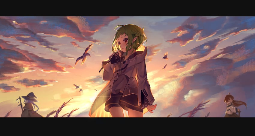 roxy migurdia, eris greyrat, and sylphiette (mushoku tensei) drawn by pixerite
