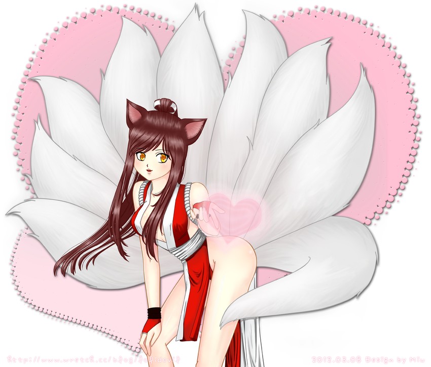shiranui mai and ahri (league of legends and 2 more) drawn by sweetmiu