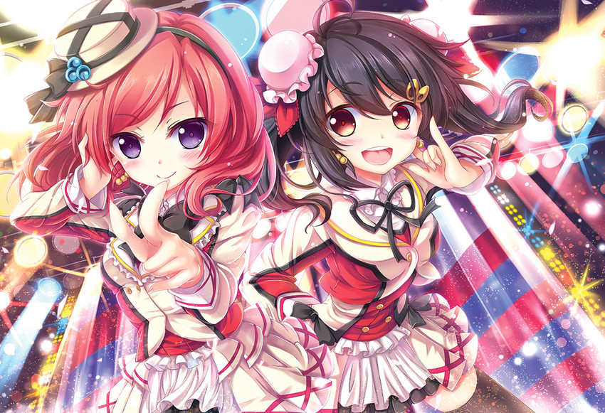 nishikino maki and yazawa nico (love live! and 1 more) drawn by shirakawako