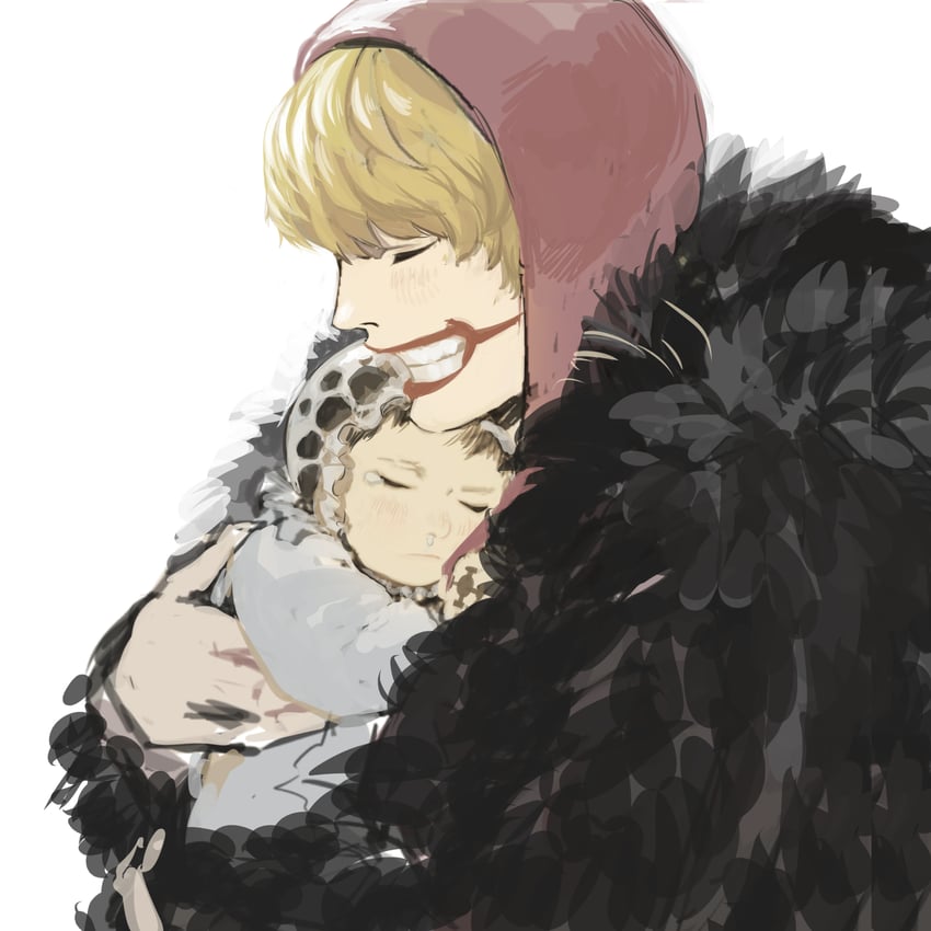 trafalgar law and donquixote rocinante (one piece) drawn by santagawa