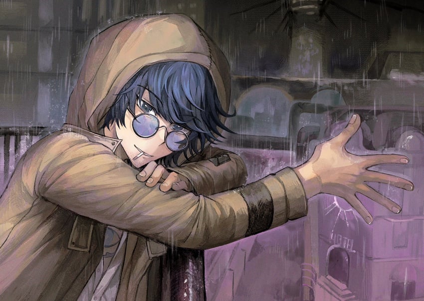 yakou furio (master detective archives: rain code) drawn by hashi_(84_rainco)