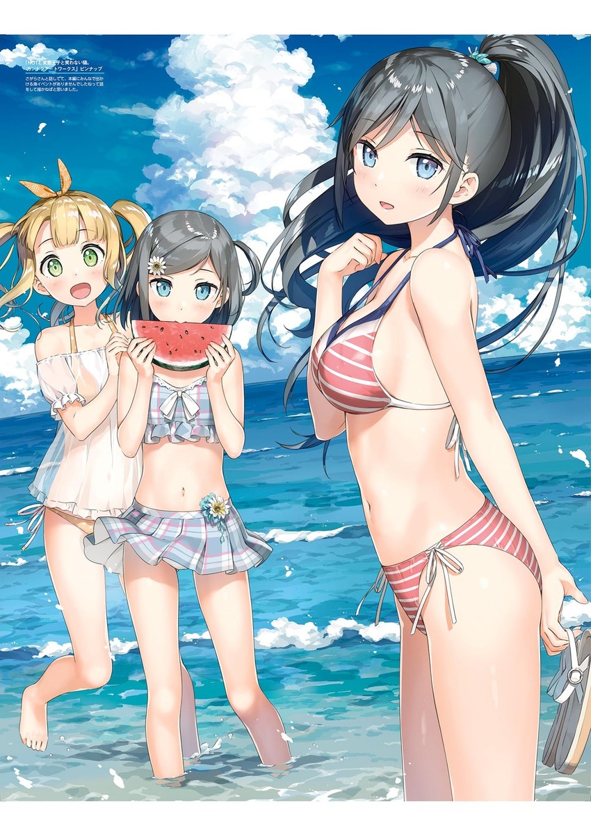 tsutsukakushi tsukiko, azuki azusa, and tsutsukakushi tsukushi (hentai ouji to warawanai neko.) drawn by kantoku
