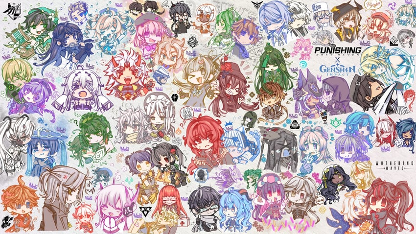 ganyu, lumine, scaramouche, hu tao, zhongli, and 90 more (original and 3 more)