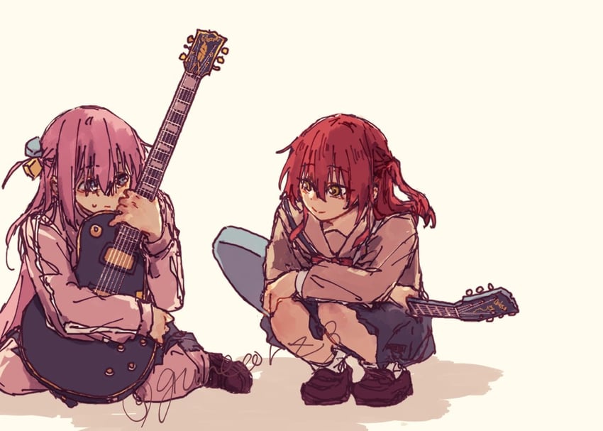 gotoh hitori and kita ikuyo (bocchi the rock!) drawn by gureco-a