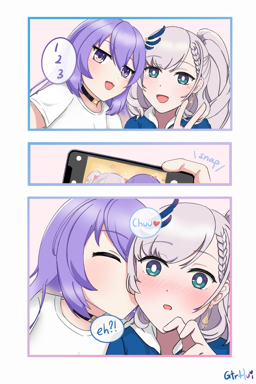 moona hoshinova and pavolia reine (hololive and 1 more) drawn by gtr_hui