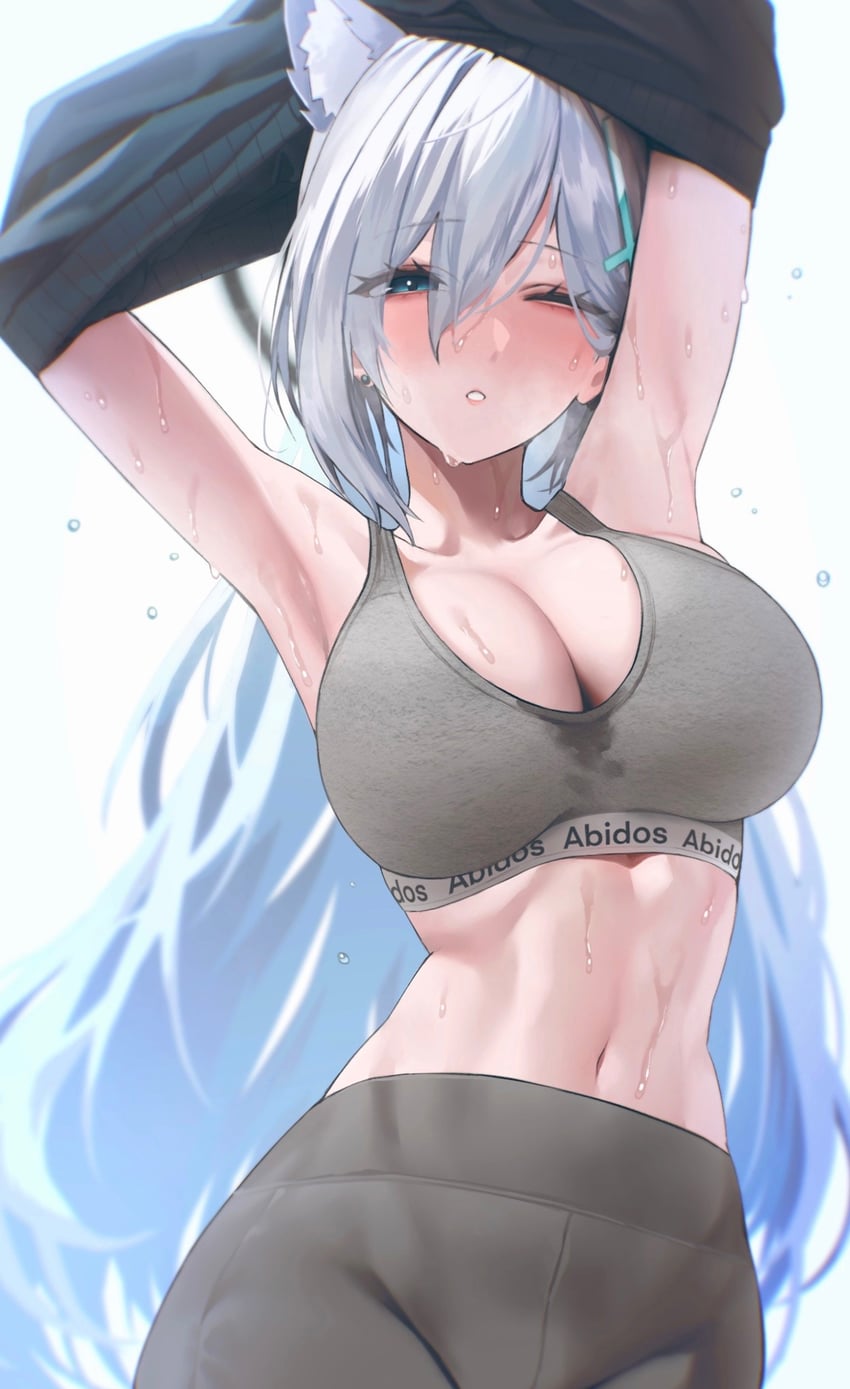shiroko and shiroko terror (blue archive) drawn by kazane-wind