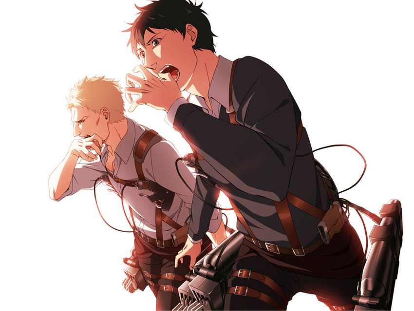 reiner braun and bertolt hoover (shingeki no kyojin) drawn by natuichi-7212
