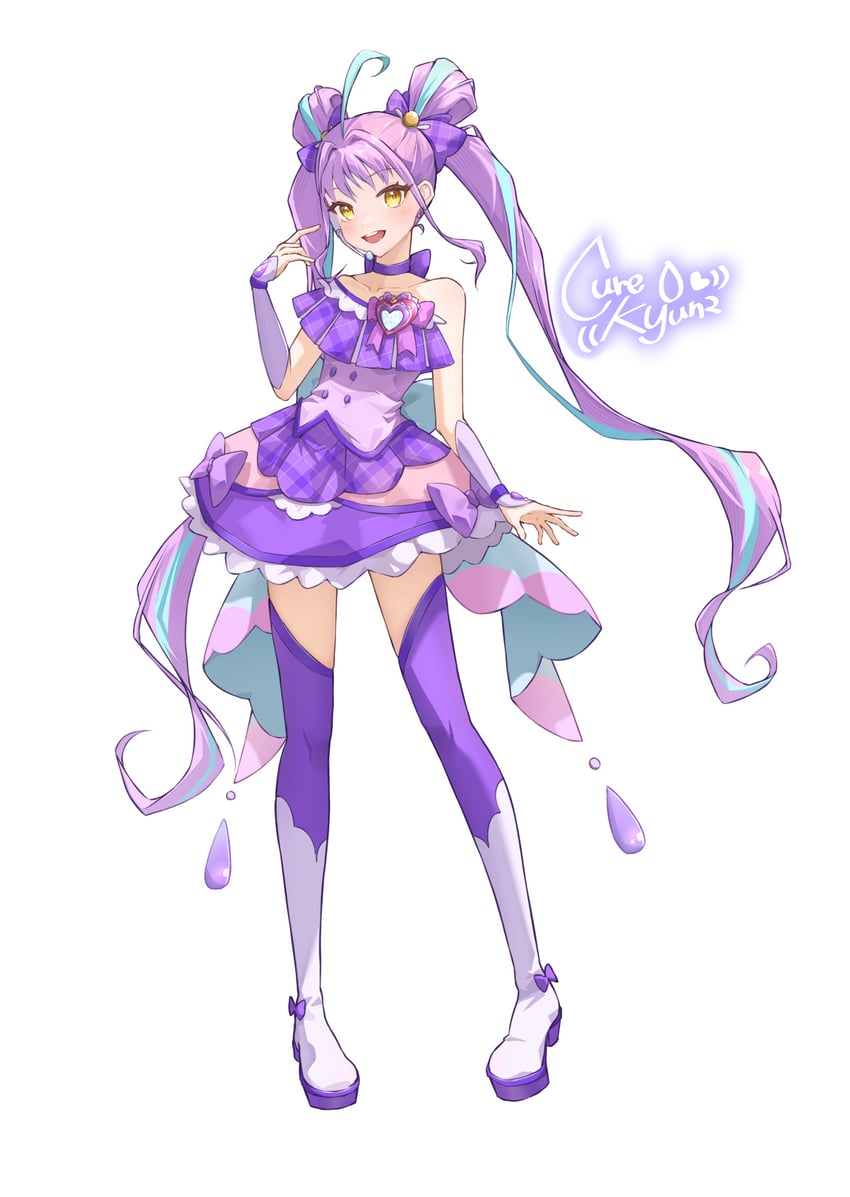 shigure kokoro and cure kyunkyun (precure and 1 more) drawn by ayesha618