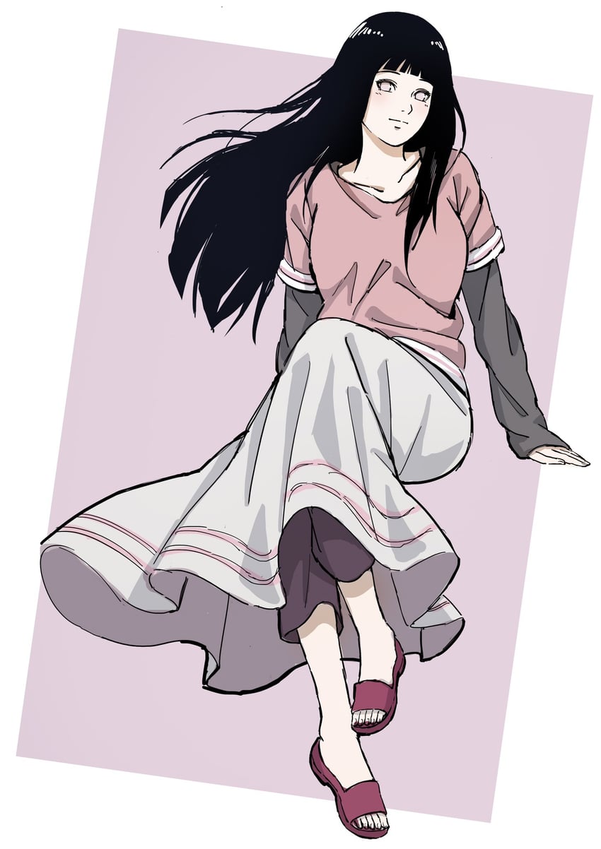 hyuuga hinata (naruto and 1 more) drawn by weibinln