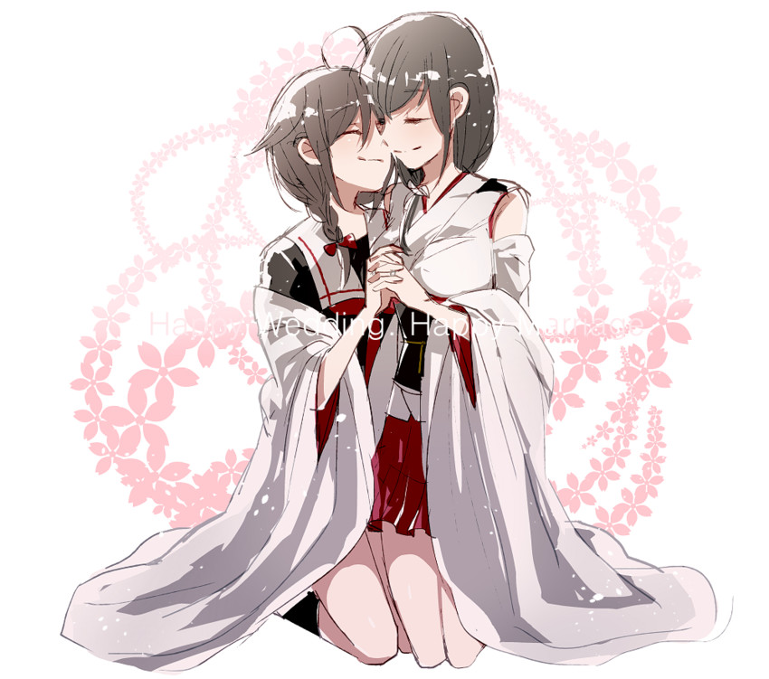 shigure and yamashiro (kantai collection) drawn by hakka_ame_(cuntrymamu)