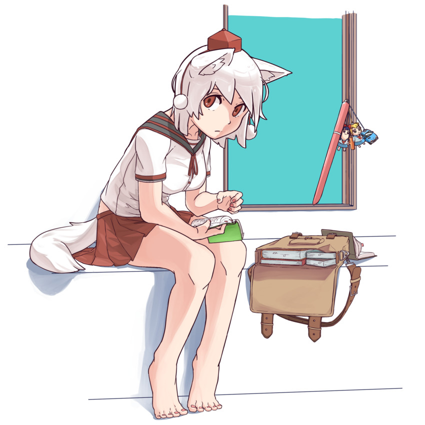 inubashiri momiji, popuko, and pipimi (touhou and 1 more) drawn by guppydesu