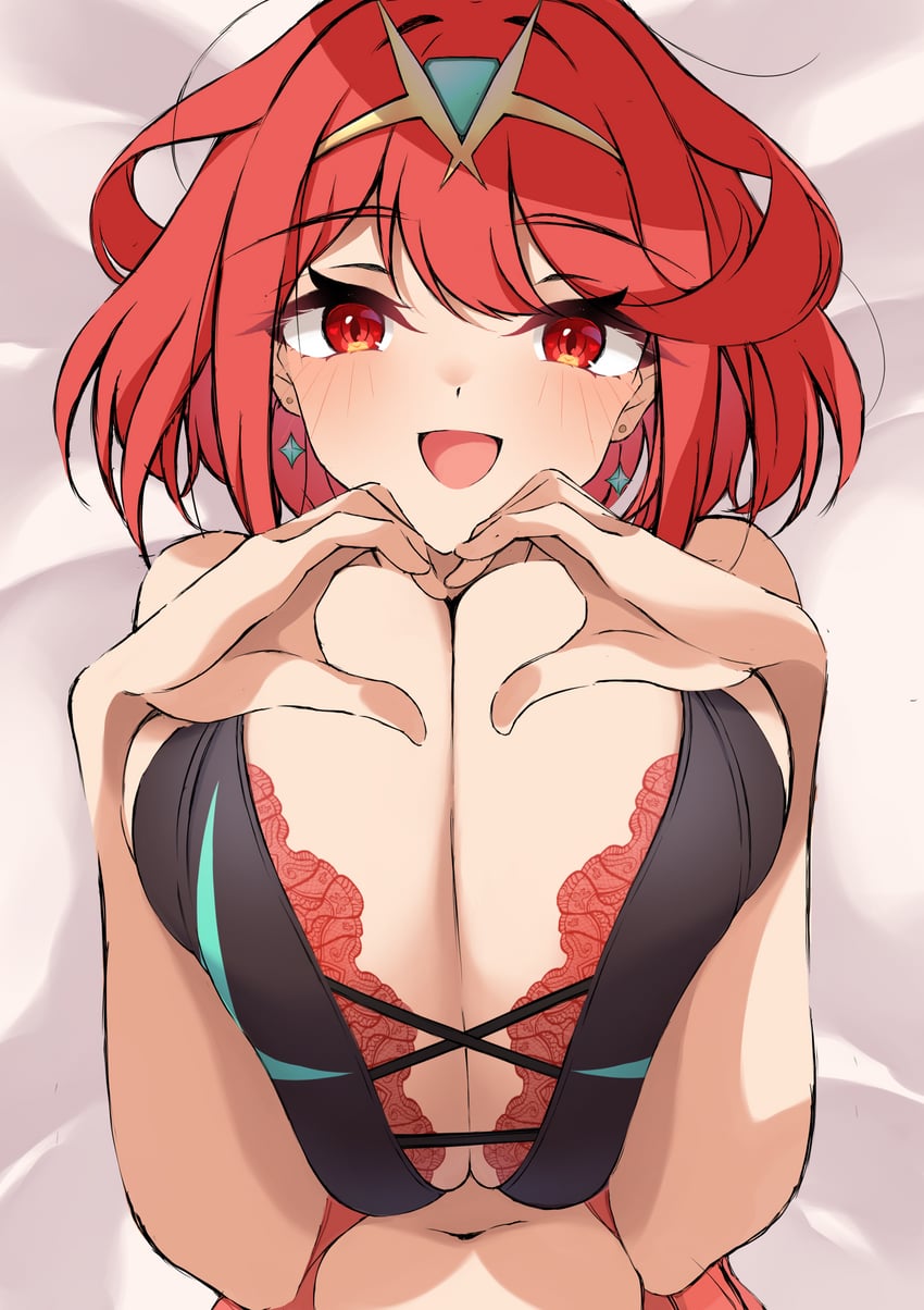 pyra (xenoblade chronicles and 1 more) drawn by mikan_(mika_n95)