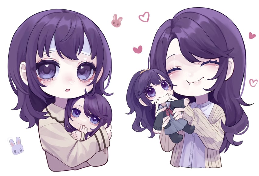 asahina mafuyu and asahina mafuyu's mother (project sekai) drawn by jishou_210