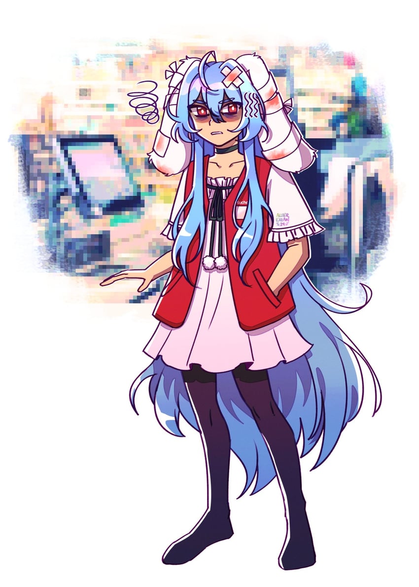 para (indie virtual youtuber and 1 more) drawn by alterexian