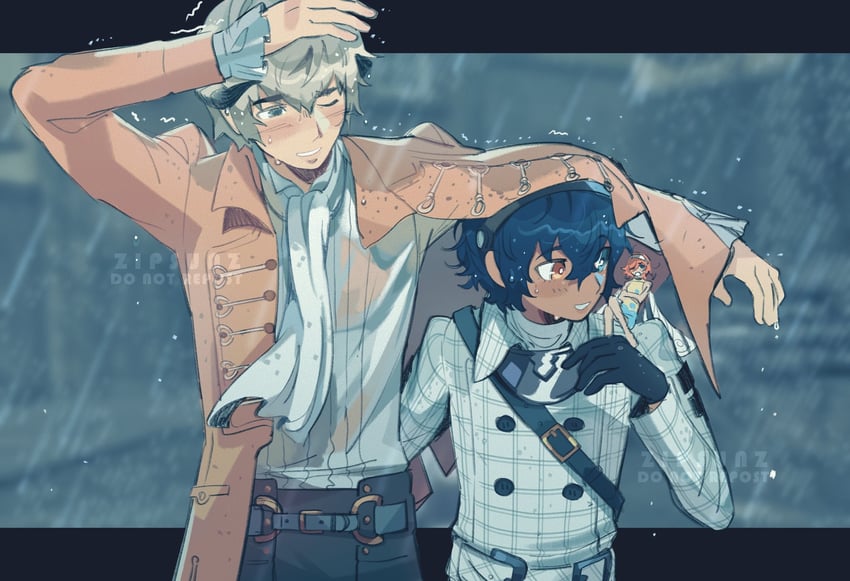 protagonist, gallica, and strohl (metaphor: refantazio) drawn by zipsunz