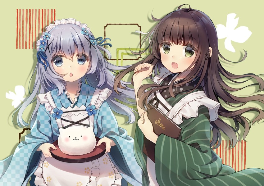 kafuu chino, tippy, and ujimatsu chiya (gochuumon wa usagi desu ka?) drawn by mitsuki_ponzu
