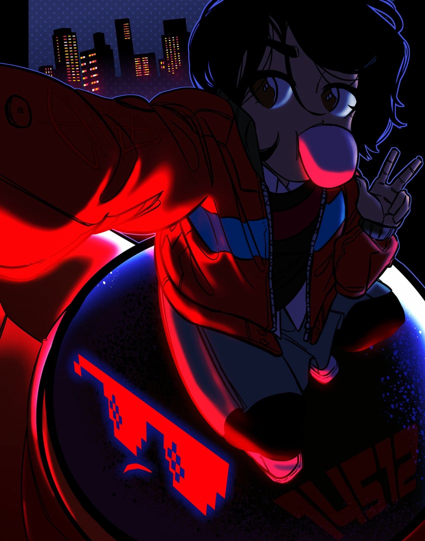 peni parker and sp//dr (marvel and 1 more) drawn by chizzily