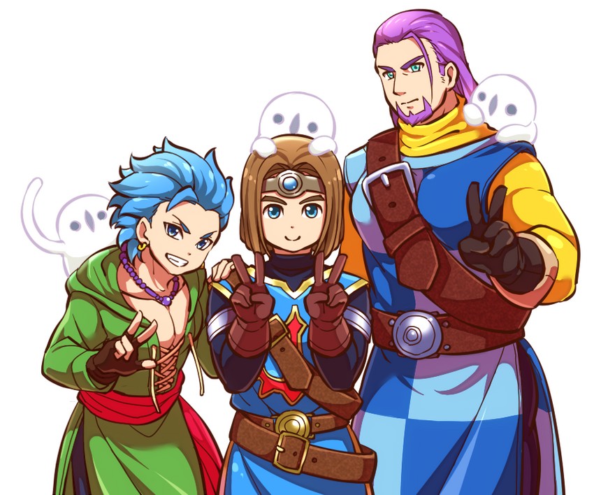 roto, hero, camus, and greig (dragon quest and 2 more) drawn by aopanda