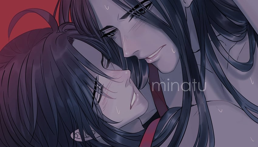 wei wuxian and lan wangji (modao zushi) drawn by minataka94