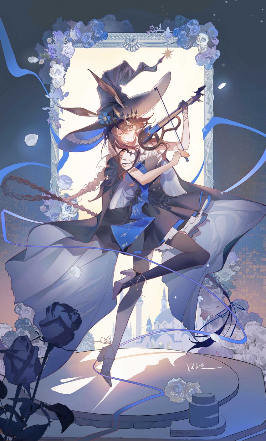 amiya (arknights and 1 more) drawn by adadadatata