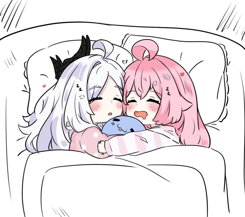 hina and hoshino (blue archive) drawn by e_v_e_neko