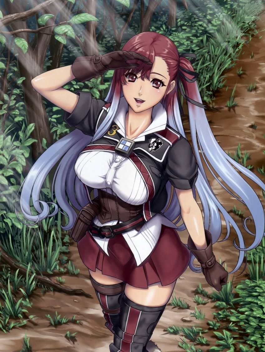 riela marcellis (senjou no valkyria and 1 more) drawn by eiwa