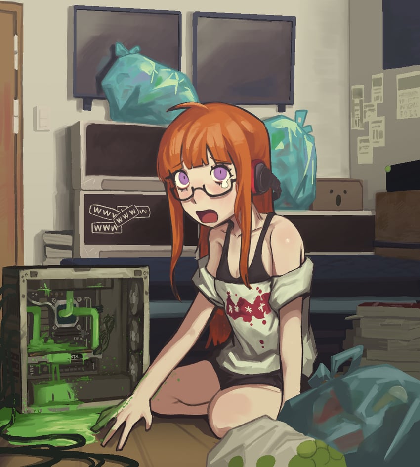 sakura futaba (persona and 1 more) drawn by deent_(30390450)