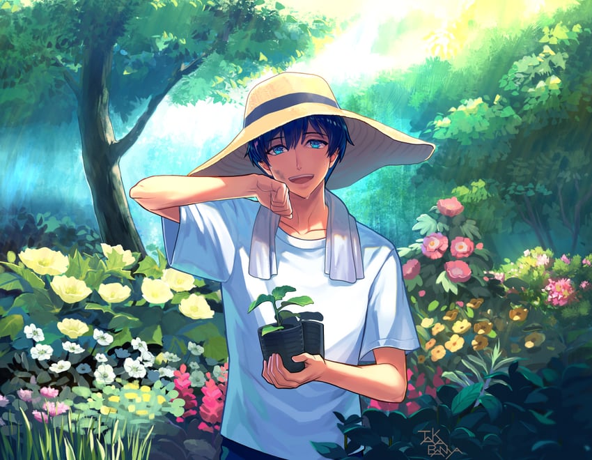 tsukioka tsumugi (a3!) drawn by taka_banyaaa