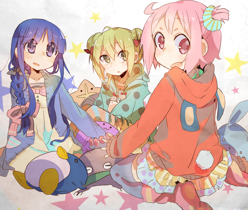 ichii yui, hinata yukari, and nonohara yuzuko (yuyushiki) drawn by sunameri_oishii