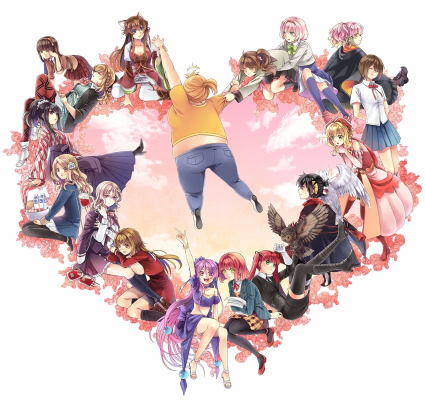 nanami haruka, heroine, komori yui, felicita, kurou nadeshiko, and 13 more (uta no prince-sama and 16 more) drawn by awh
