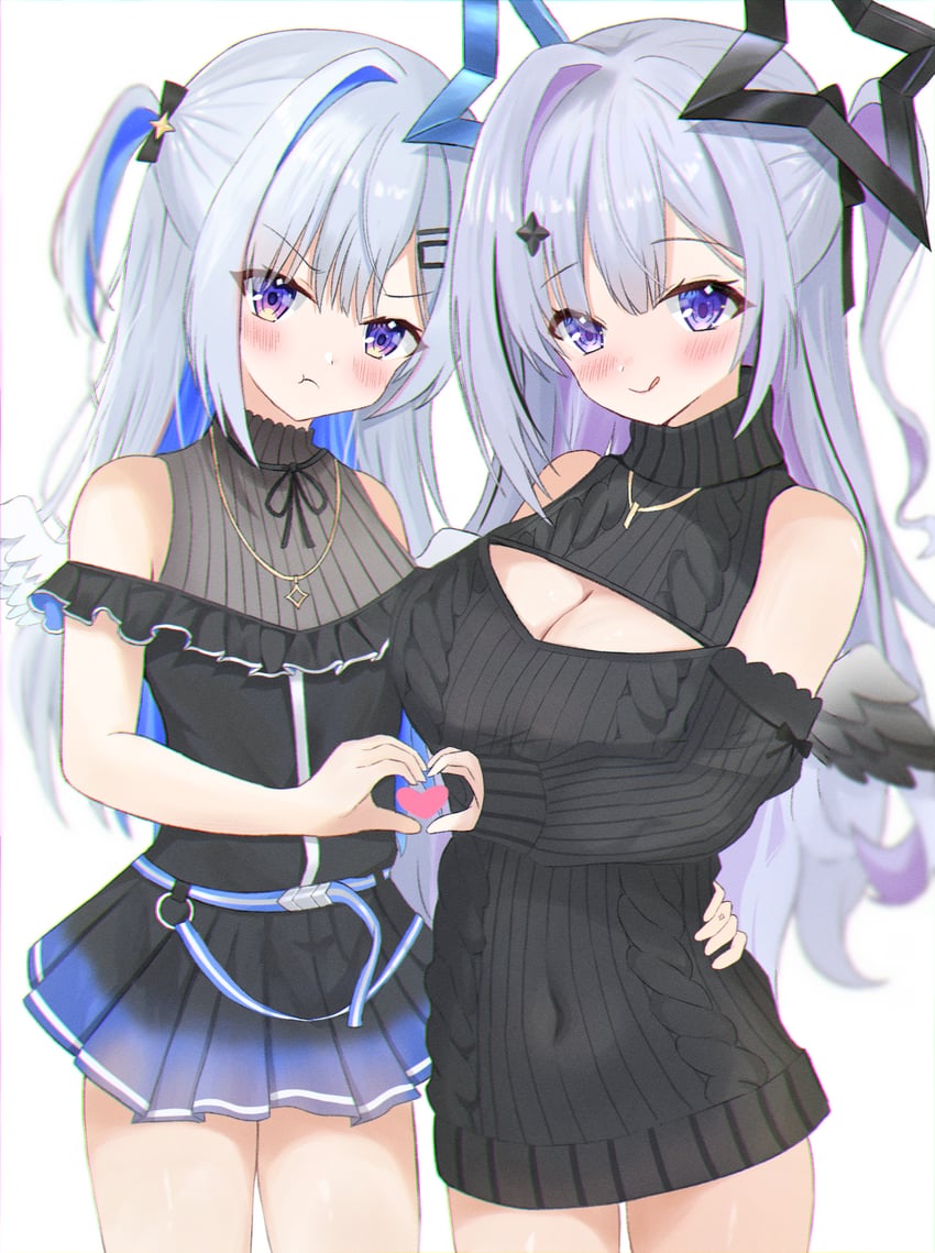 amane kanata and amane konata (hololive) drawn by nironiro_(qlcfud)