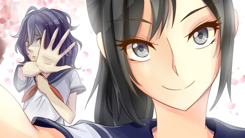 ayano aishi and oka ruto (yandere simulator) drawn by un-yuuendakara