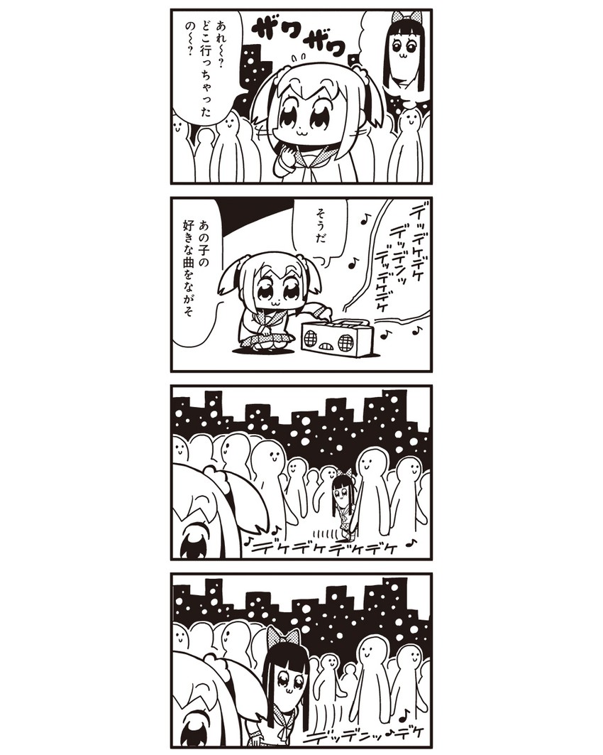 popuko, pipimi, and michael jackson (poptepipic and 1 more) drawn by bkub