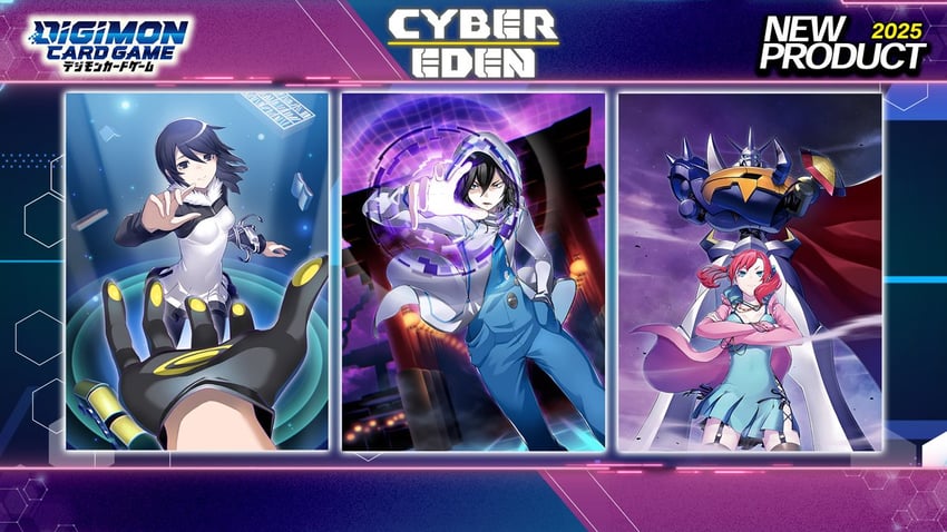 omegamon, shiramine nokia, aiba ami, aiba takumi, kamishiro yuuko, and 1 more (digimon and 2 more)