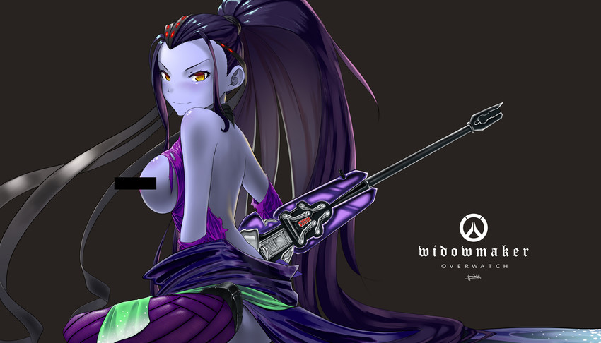 widowmaker (overwatch and 1 more) drawn by davvworlds