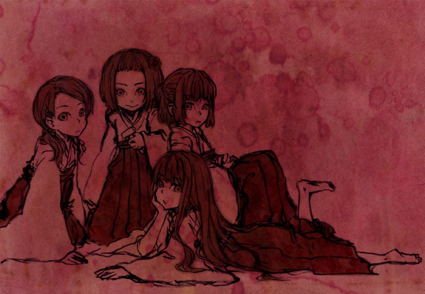 kuze hisame, kuze amane, kuze minamo, and kuze shigure (fatal frame and 1 more)