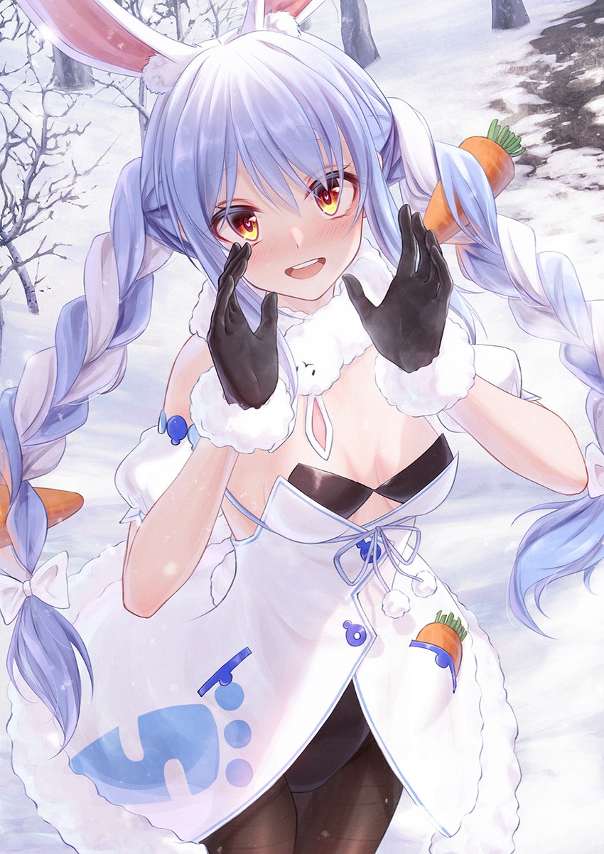 usada pekora and don-chan (hololive) drawn by bae.c