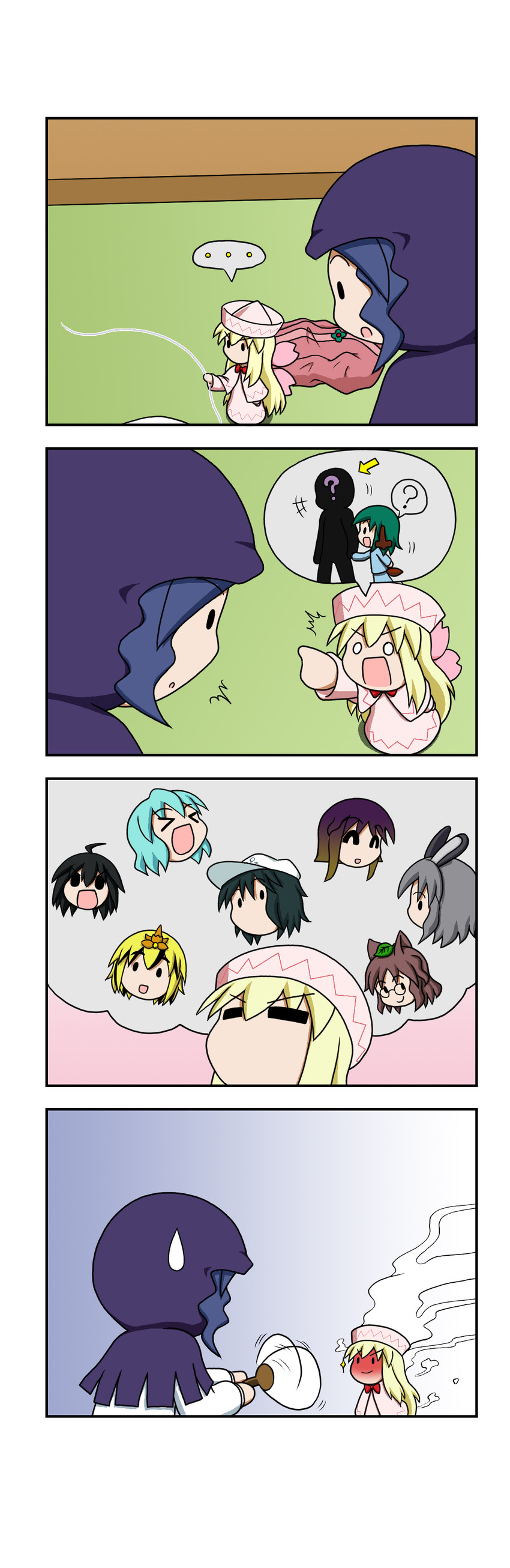 tatara kogasa, nazrin, hijiri byakuren, toramaru shou, murasa minamitsu, and 4 more (touhou) drawn by rakugaki-biyori