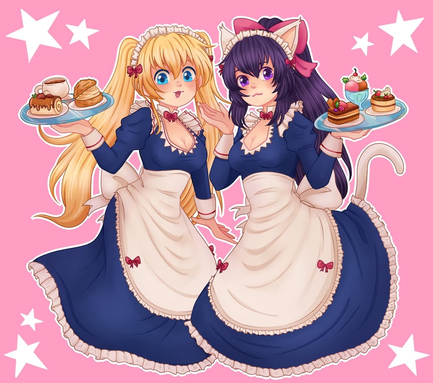 noihara himari and lizlett l. chelsie (omamori himari) drawn by nanonator3